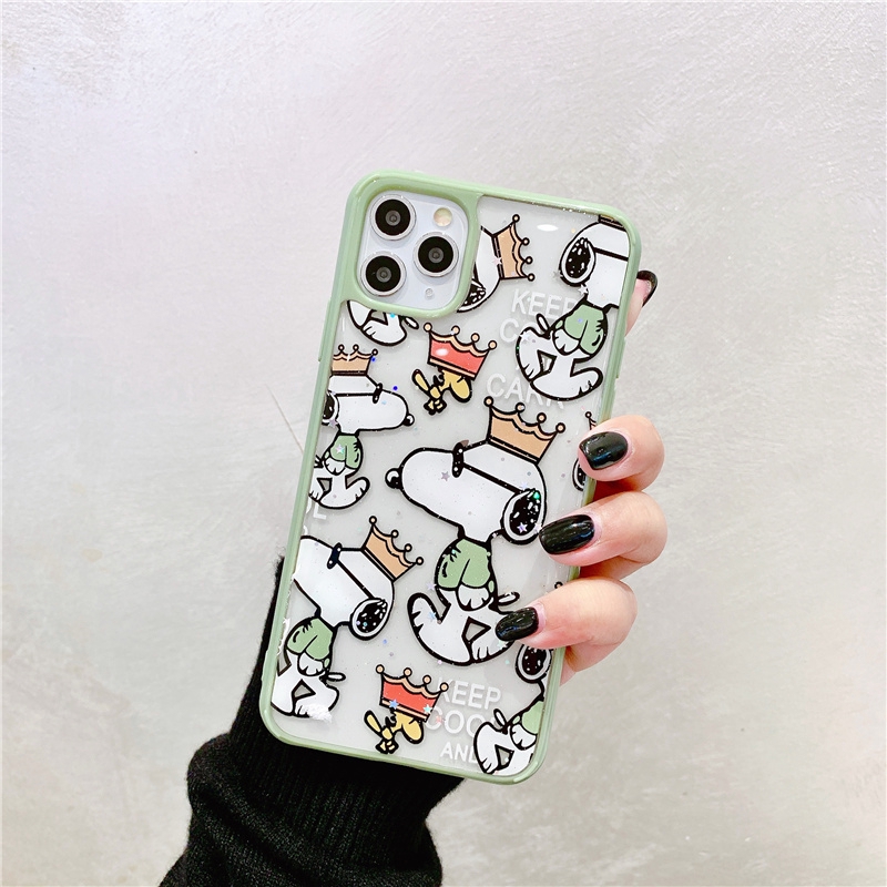 Ốp lưng iphone viền Snoopy kim tuyến 5/5s/6/6plus/6s/6splus/7/7plus/8/8plus/x/xr/xs/11/12/pro/max/plus/promax-Awifi S2-4 | BigBuy360 - bigbuy360.vn