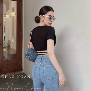 Áo Cột Eo Phối Bikini Đi Biển - Áo Đắp Chéo Cột Dây