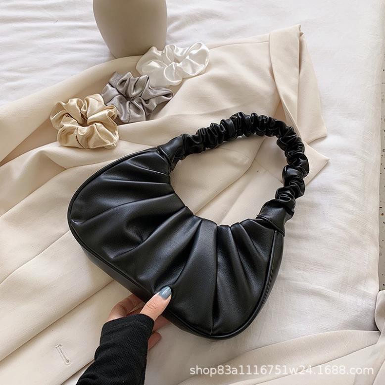 Túi Xách Nữ - Túi Kẹp Nách Da Mềm Xếp Li Quai Nhún Sang Trọng - TN02