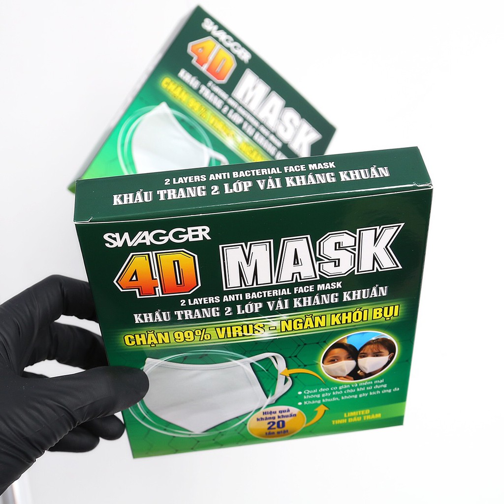 [4D Mask] Hộp 5 Khẩu Trang Swagger - Hiệu Quả 20 Lần Giặt | BigBuy360 - bigbuy360.vn