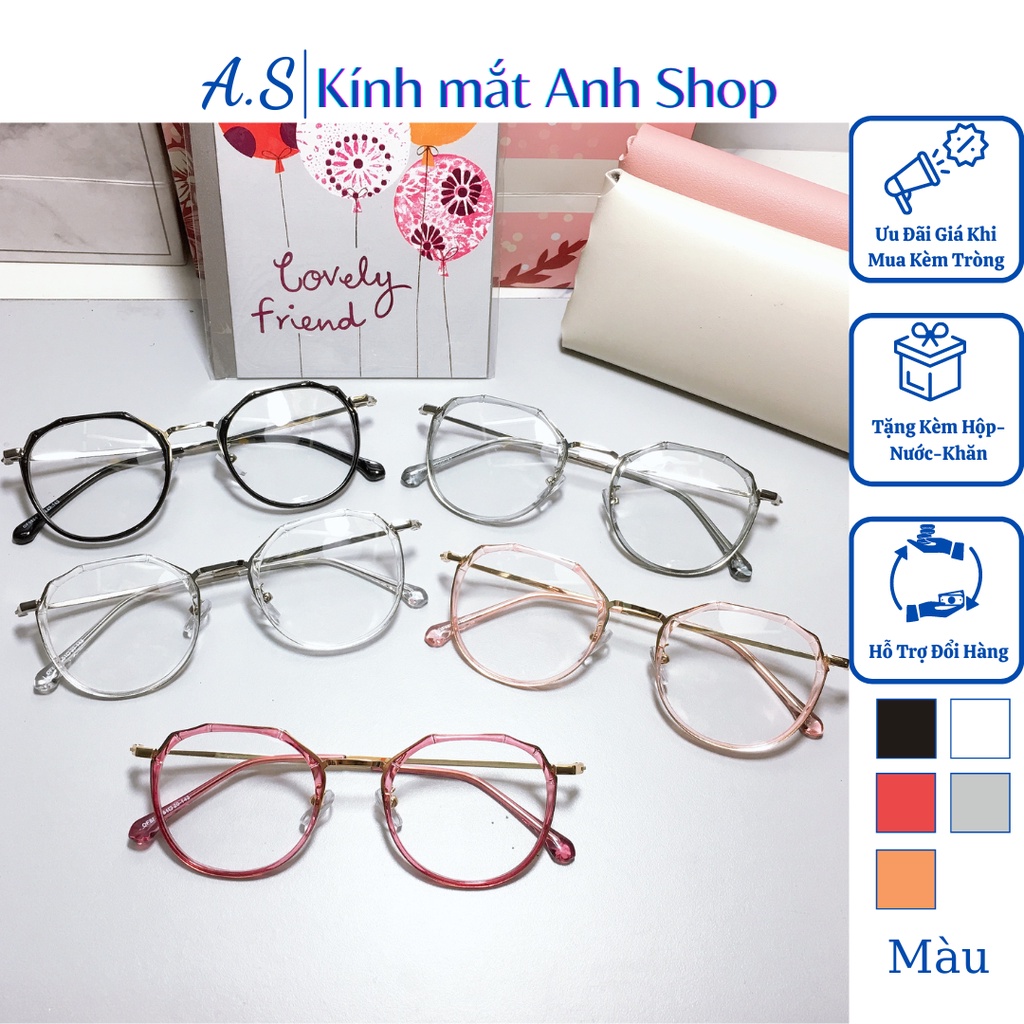 Kính tròn thời trang chất liệu kim loại bền bỉ kiểu dáng độc đáo 8854