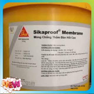 [Gọi Ngay giá tốt 0982157053 22k ship] Sika proof Membrane (6kg) - Chống thấm gốc bitum Tặng chổi quét sơn 4''