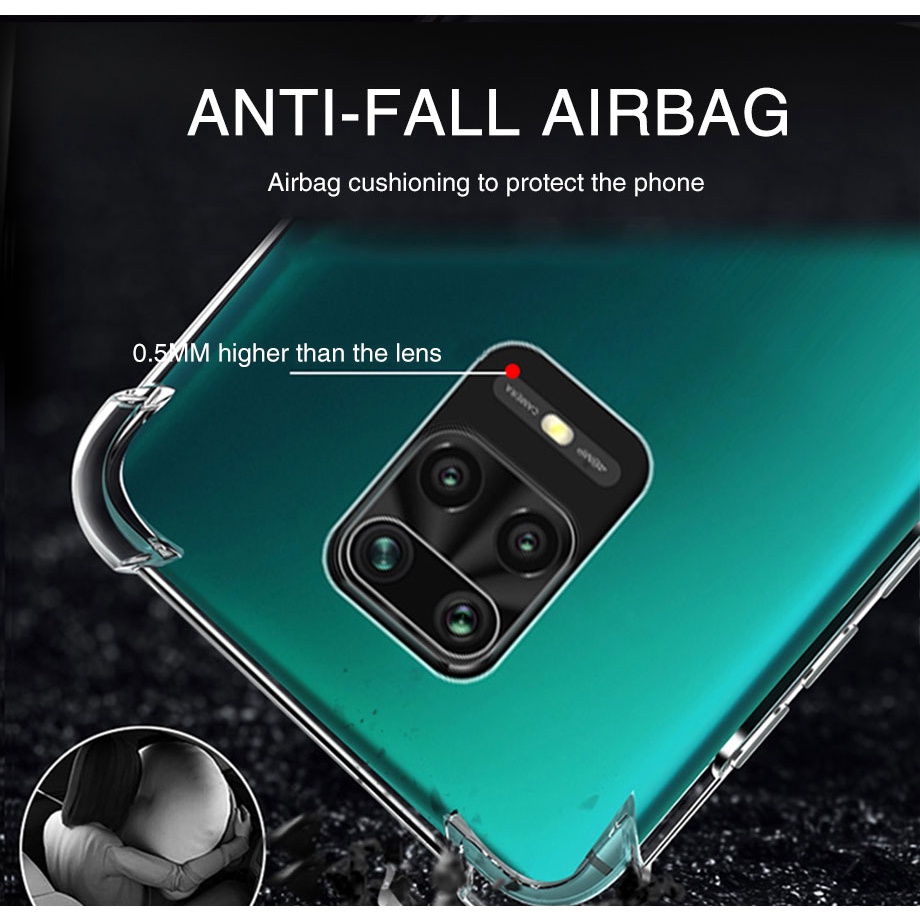 Ốp Điện Thoại Silicon Trong Suốt Chống Sốc Cho Xiaomi Redmi Note 9 8 7 6 Pro Max 9S 8A Xiaomi 8 9 Lite CC9 Pro mi 9t