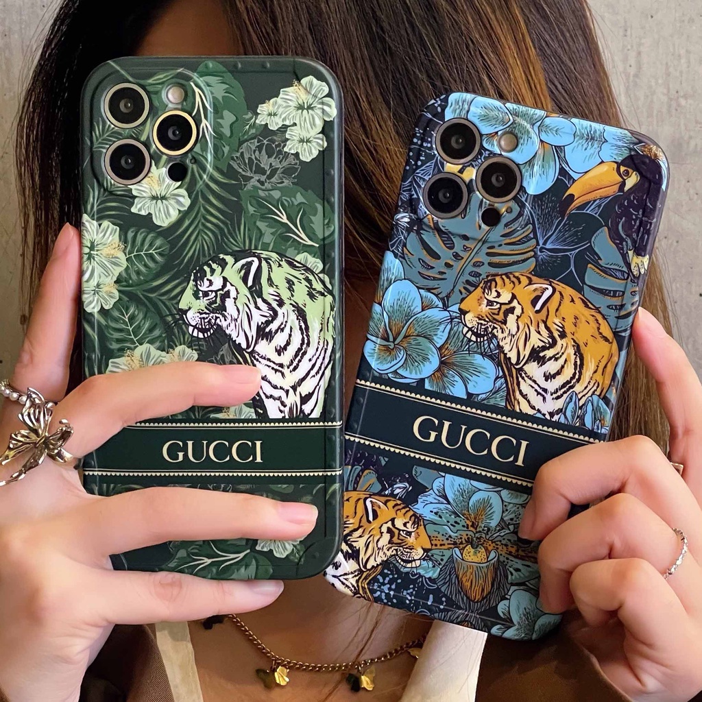 Ốp Điện Thoại Hình Hoa / Hổ Thời Trang Cho iPhone 14 13pro max 12pro 11promax
