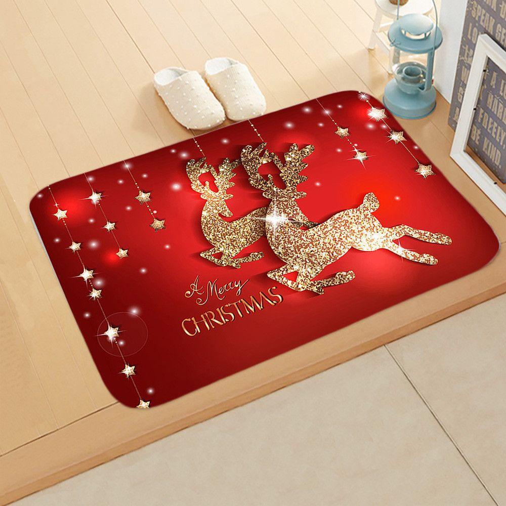 Thảm Chùi Chân Chống Trượt Hình Ông Già Noel Trang Trí Nhà Cửa Dịp Giáng Sinh Năm Mới