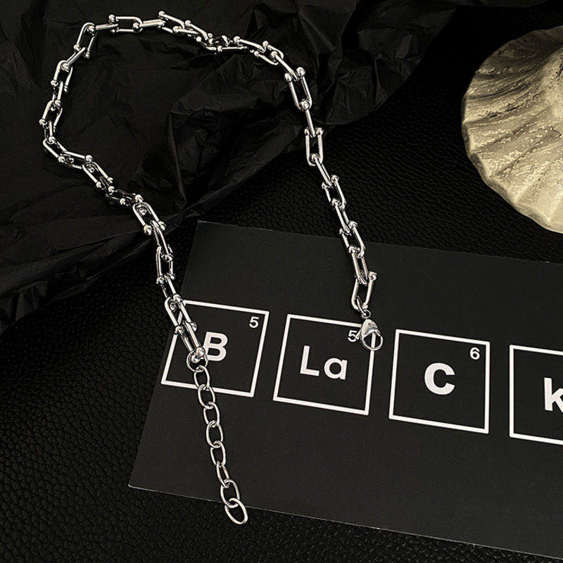 Vòng cổ thép titan dạng chuỗi xích cá tính