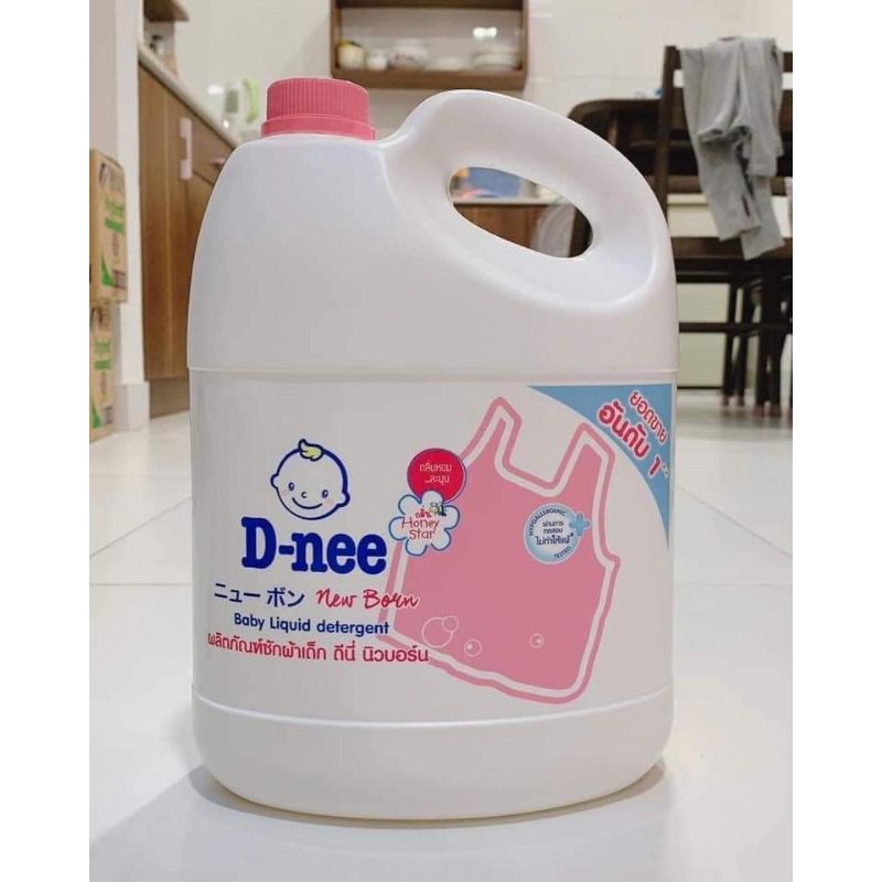 [ĐẠI THỊNH] NƯỚC GIẶT XẢ HỮU CƠ 2 IN 1 DNEE THÁI LAN 3000ml MÀU HỒNG