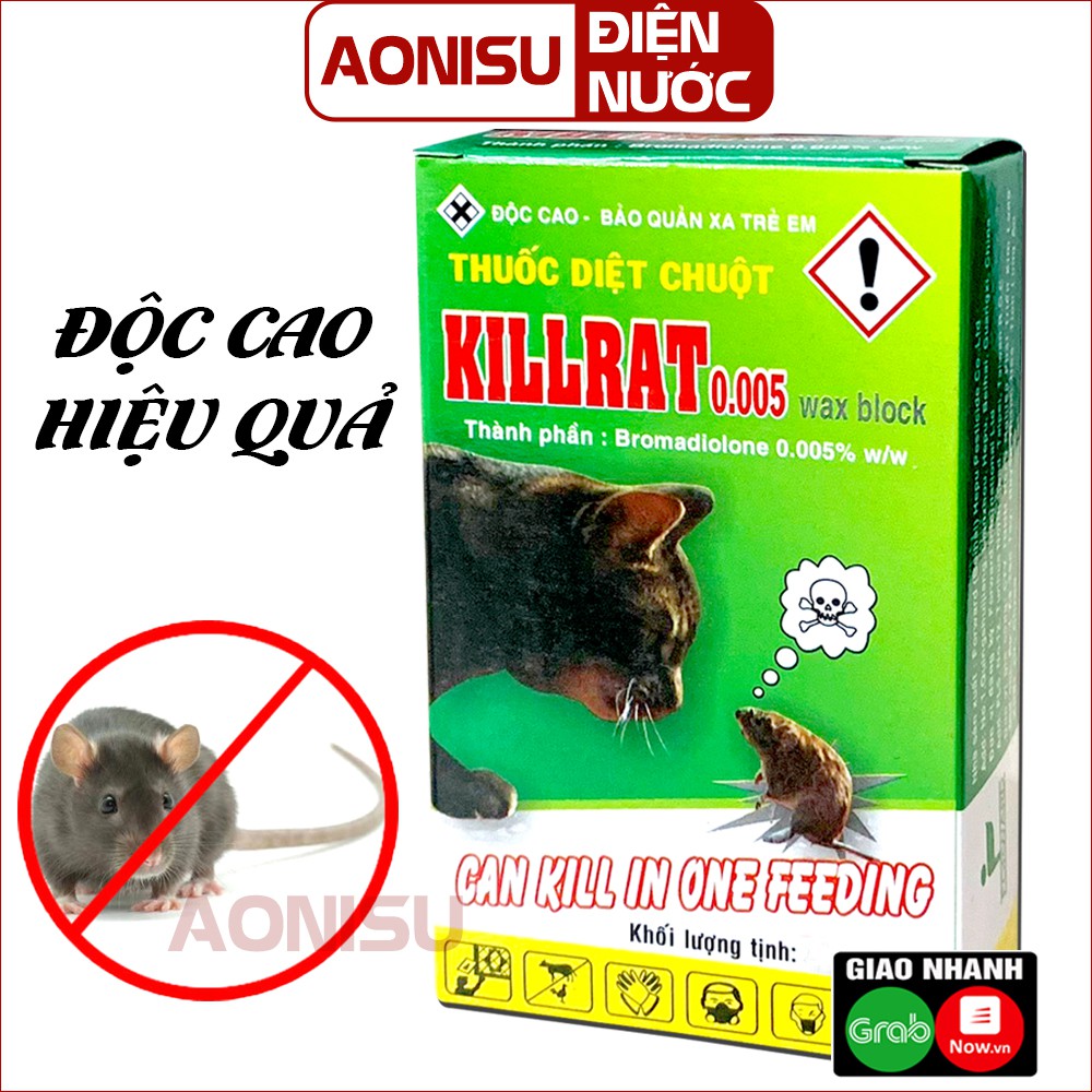 Thuốc Diệt Chuột KILLRAT 1 Hộp 2 Gói 50gr - Kẹo Diệt Chuột AONISU