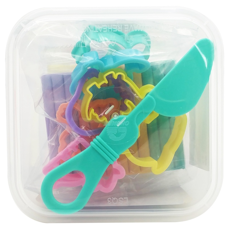 Đồ Chơi Đất Nặn 8 Màu + 7 Khuôn + Dao Cắt - Kiddy Clay BK-144-8+7SMT