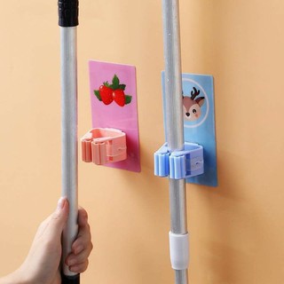Móc Dán Tường Cao Cấp Kẹp Giữ Cây Lau Nhà, Móc Treo, Chổi Chịu Lực