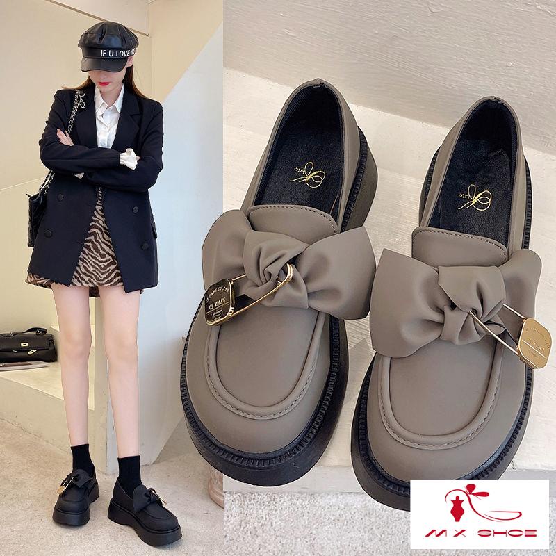 M & X ~  Giày Da Nữ Phong Cách Anh Quốc Cổ Điển Thời Trang Mới 2022