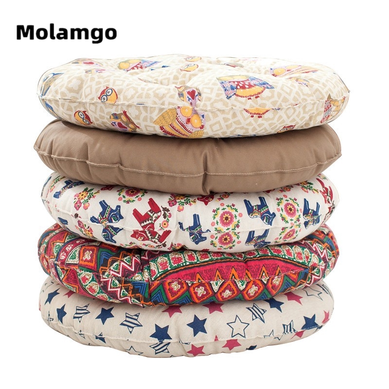 MOLAMGO  Thảm từ cotton lót ghế ngồi phong cách Nhật Bản