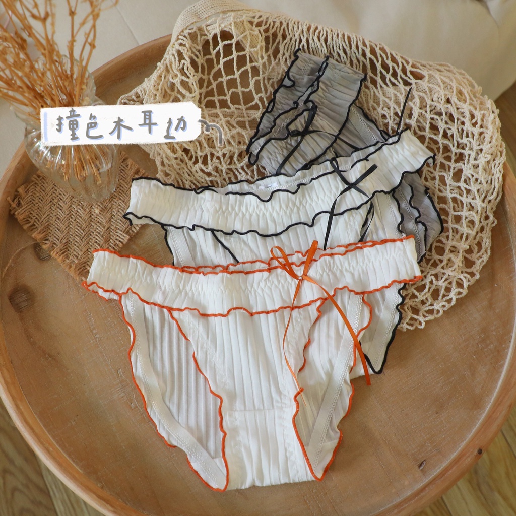 Quần Lót Nữ Cotton viền màu Sexy gân tăm thoáng mát MÃ 3611