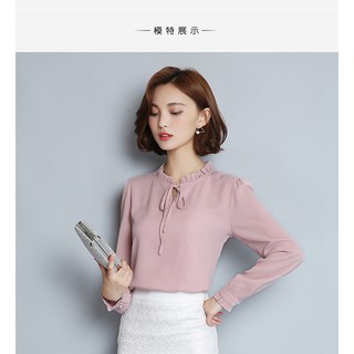 ÁO SƠ MI VOAN BÈO CỔ TAY DÀI