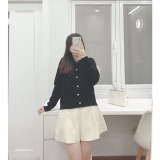 Áo cardigan trơn basic nút ngọc