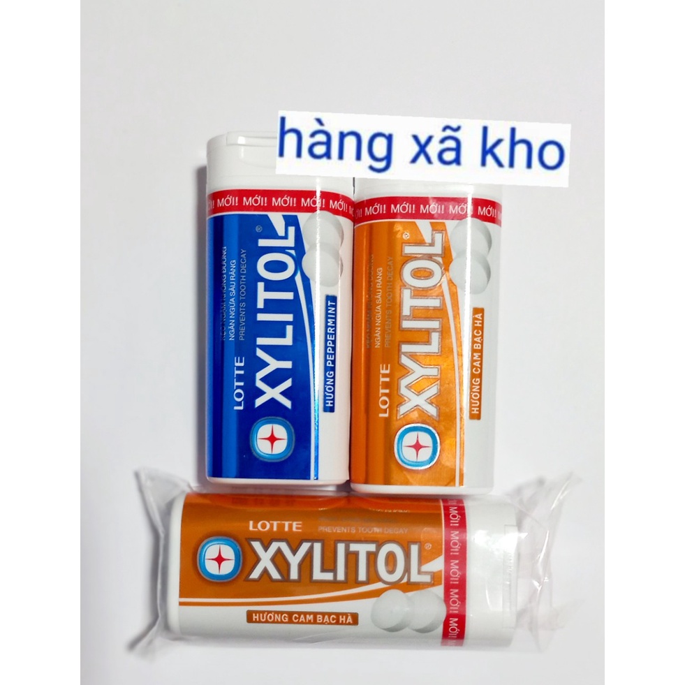 Viên ngậm không đường lotte xylitol 3 vị , 20,88 g hũ, hsd.30/3/24