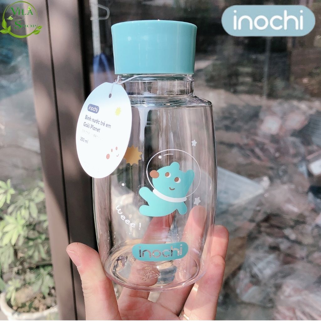 Bình Nước Cho Bé, Bình Nước Chịu Nhiệt Goki PLANET 350ml Chính Hãng Inochi