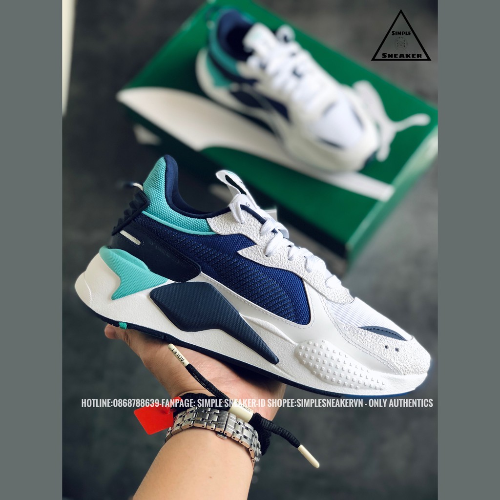 Giày Puma RS-X3 Multicolor Chính HãngGiày Thể Thao Puma RSX White Blue Red [37157005 - 371570 04] Simple Sneaker