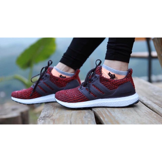 Giày Sneaker Ultra Boost đỏ mận(  có sẵn)