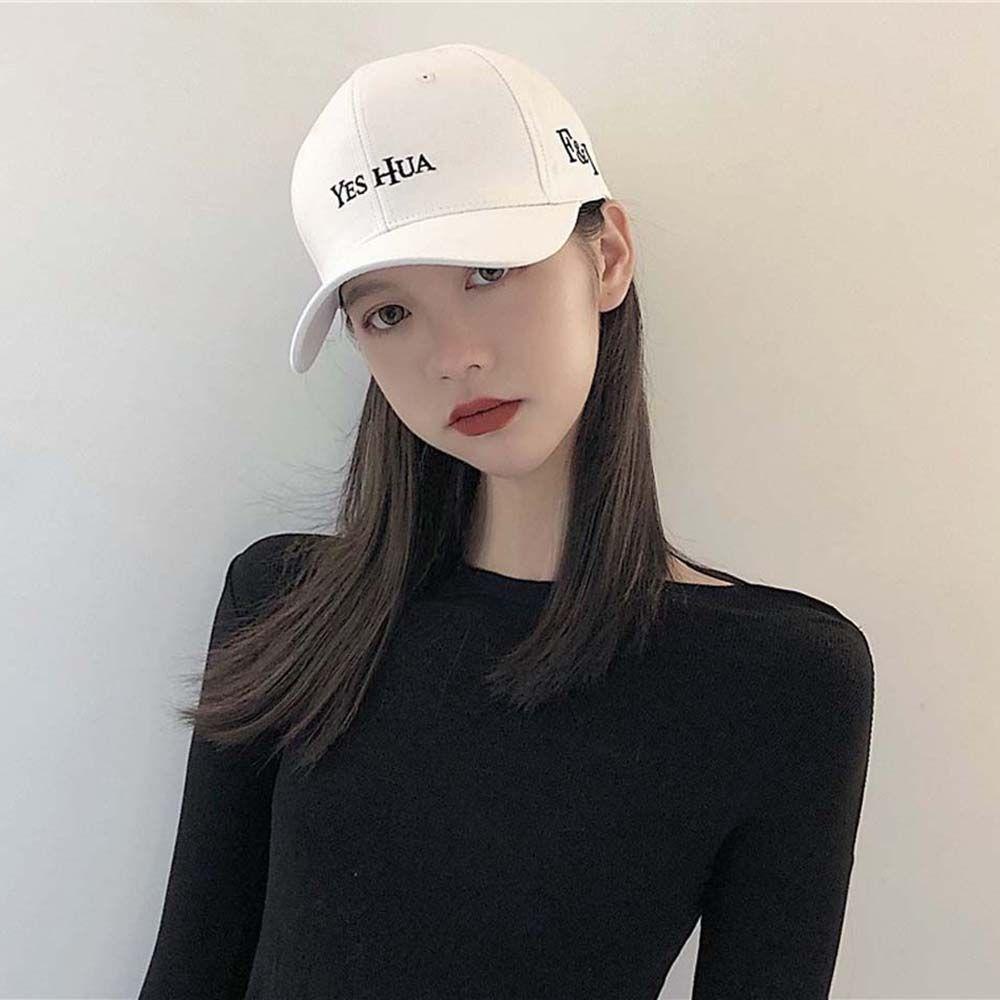 Mũ Lưỡi Trai Cotton Màu Sắc Đơn Giản Thêu Chữ Phong Cách Hiphop Cá Tính