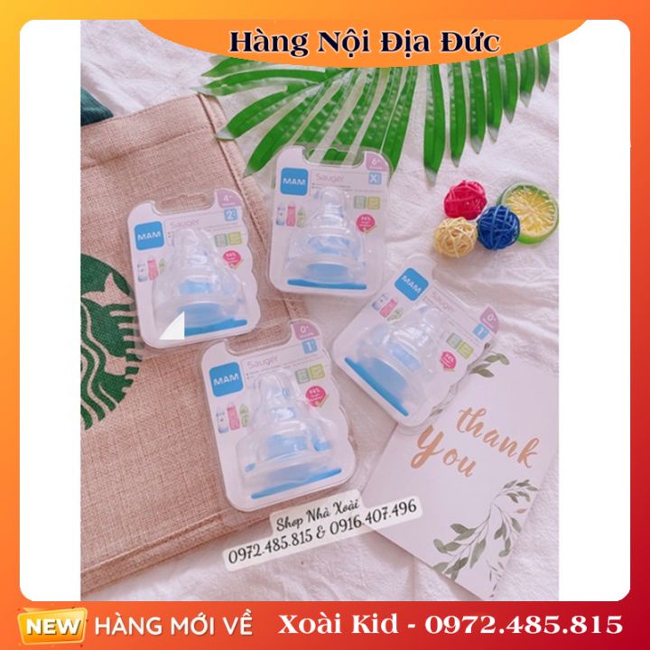 [Hàng nội địa Đức] Núm ty thay bình sữa MAM của Đức