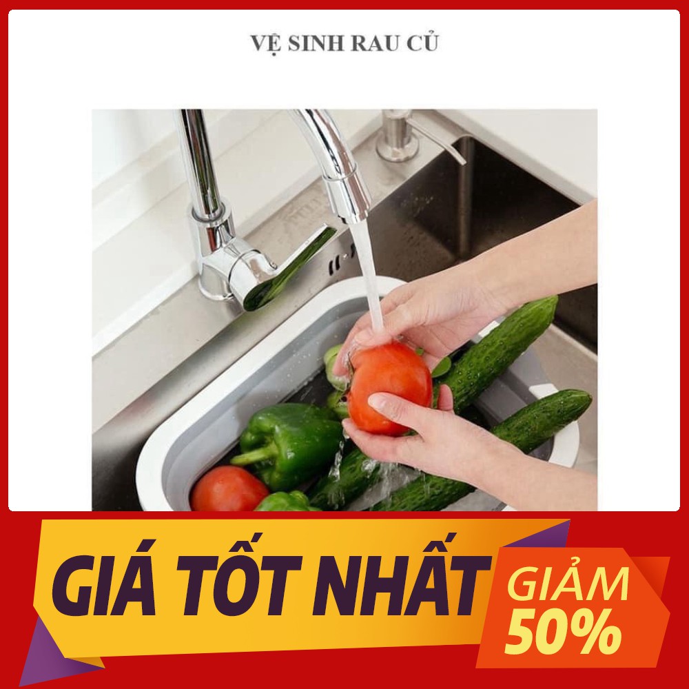 [Sale toàn shop] Chậu thớt đa năng gấp gọn