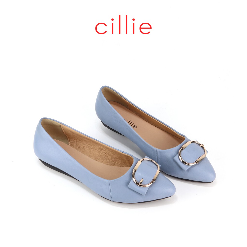 Giày búp bê nữ phối khóa oval Cillie 1035