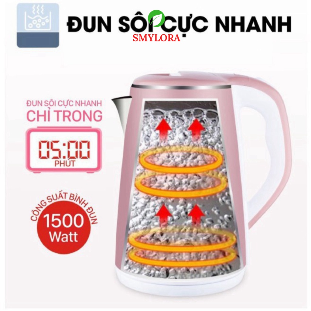 Ấm Siêu Tốc 2 Lớp Cao Cấp Ziplai Thái Lan 2.5L - BẢO HÀNH 6 THÁNG