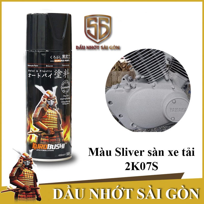 Sơn xịt Samurai 2K07S PHỦ SÀN XE TẢI - PU - 2K07S (MÀU BẠC)