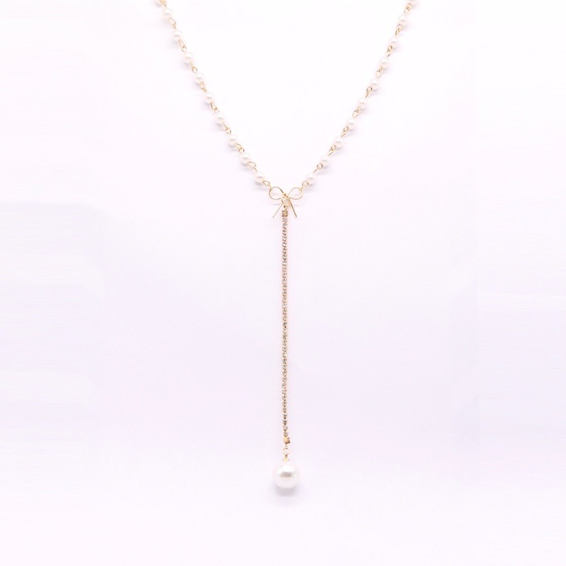 Vòng cổ đính đá lấp lánh hình nơ