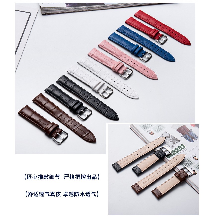 Dây Da Bò ChấT LượNg Cao Cho ĐồNg Hồ 10 / 12 / 13 / 15mm 16mm 17mm 18mm 19mm 20mm 22mm 24mm