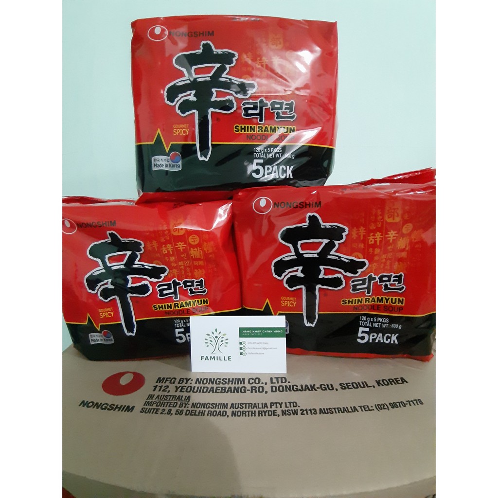Lốc 5 Gói Mì Nongshim Shin Ramyun - Hàn Quốc | BigBuy360 - bigbuy360.vn