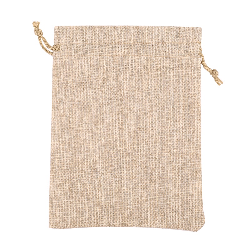 Set 100 Túi Dây Rút 13x18cm Chất Liệu Vải Bố Dùng Để Đựng Quà / Trang Sức Đa Năng Tiện Dụng