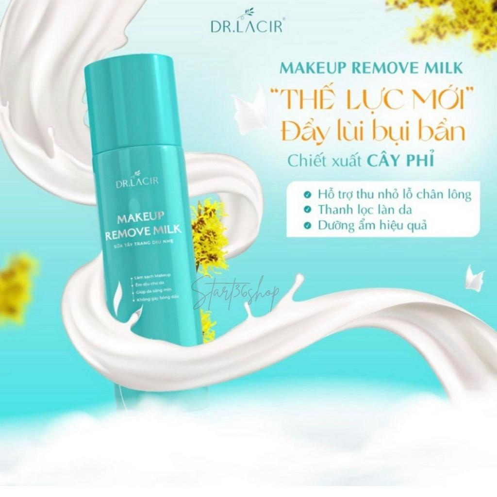 Tẩy trang Start36 sữa tẩy trang dịu nhẹ Dr Lacir thu nhỏ lỗ chân lông sạch lớp trang điểm bụi bẩn 120ml cho da khô