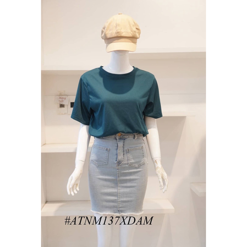 Áo Trơn Cotton free size menina, áo thun nữ tay ngắn dáng rộng từ 45-60kg