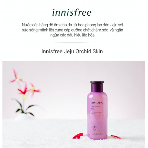 [Mã FMCGMALL -8% đơn 250K] Nước cân bằng chống lão hóa hoa lan tím Innisfree Jeju Orchid Skin 200ml | BigBuy360 - bigbuy360.vn
