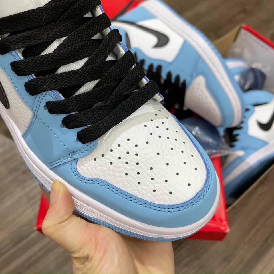 Giày thể thao air Jordan Xanh Dương  cổ cao nam nữ hang chuẩn giày kèm box bill | BigBuy360 - bigbuy360.vn