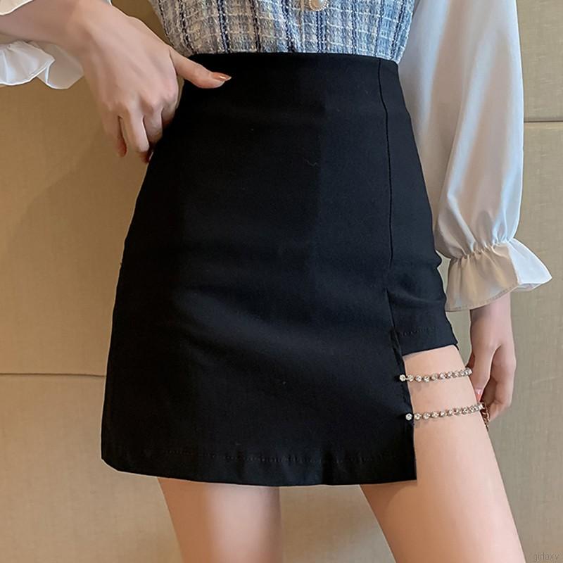 Chân váy lưng cao thiết kế phối dây xinh xắn thời trang cho nữ