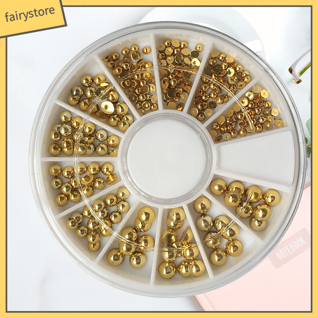 Hạt cườm 3D mạ vàng 2 / 3 / 4mm dùng để trang trí móng nghệ thuật