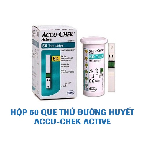 Que thử đường huyết Accu-Chek Active. Hộp 50 que