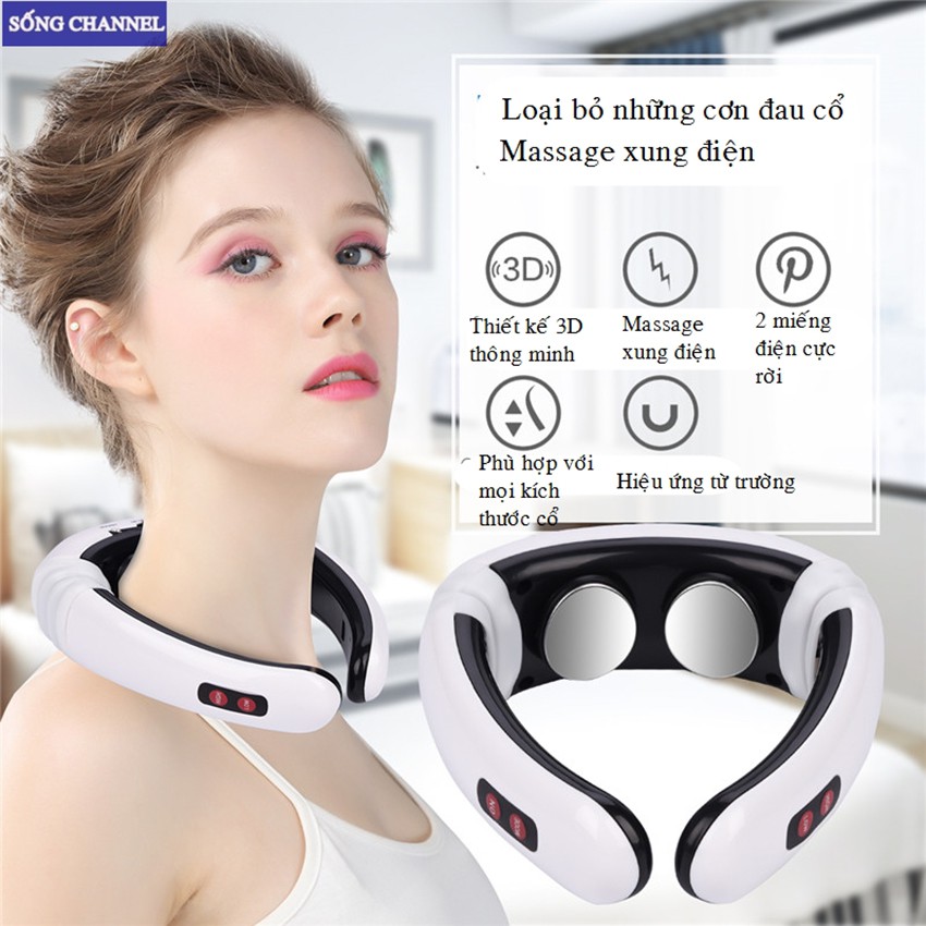 ⚡ Máy massa xung điện giảm đau cổ vai gáy Cervical Vertebra Chữ C cao cấp ⚡ hiệu quả giảm đau, thư giãn ⚡ Freeship