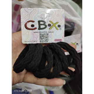 Vỉ 6 sợi dây thun cột tóc màu đen trơn