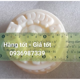 2 Khuôn rau câu Happy Birthday 9cm
