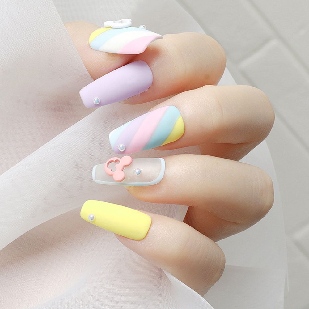 [Hàng mới về] Phụ kiện hình đầu chuột mickey 3D trang trí móng tay nghệ thuật độc đáo nhiều màu tùy chọn