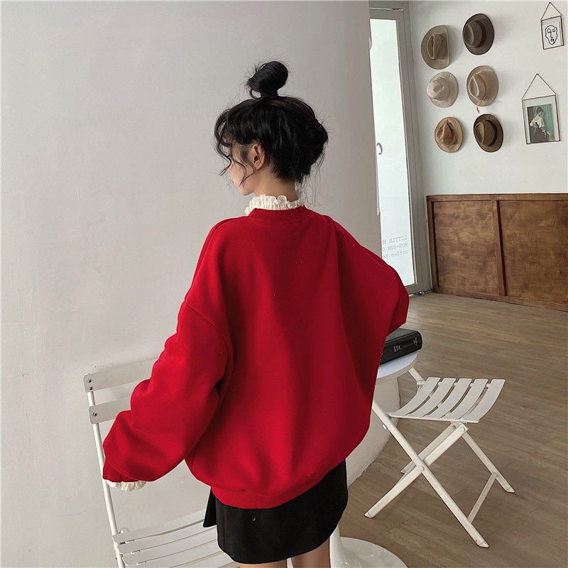 [Order Tmall] #O1 Áo nỉ Hoodie đỏ tuần lộc đi chơi NOEL siêu đẹp