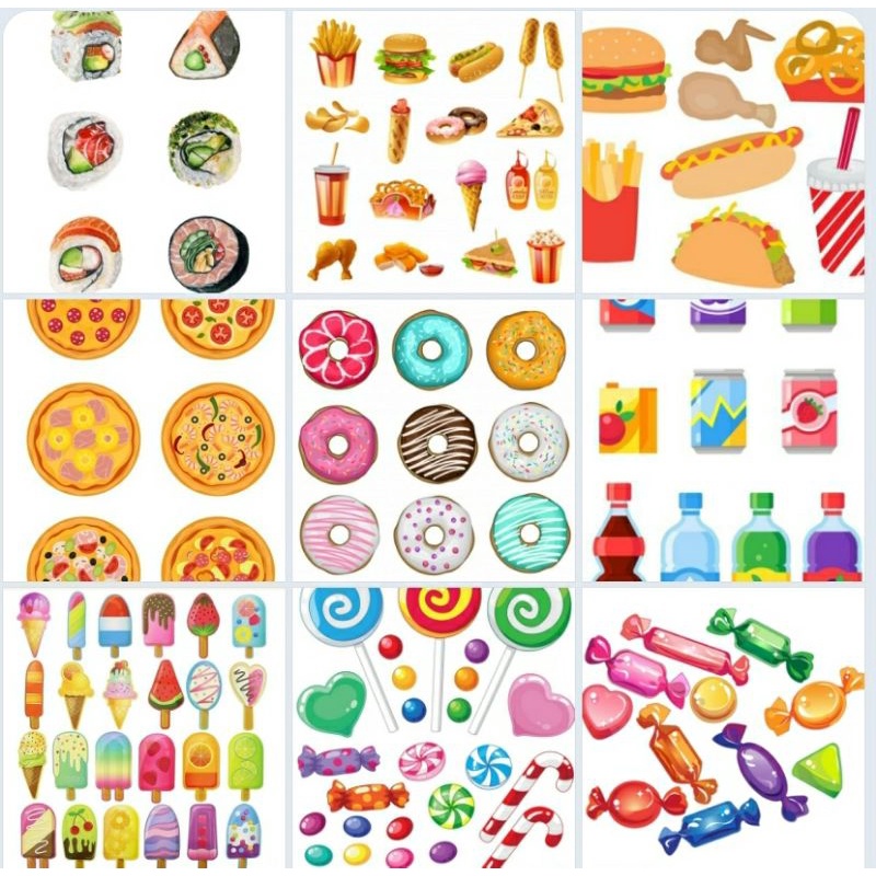 Hình dán sticker đồ ăn thức uống