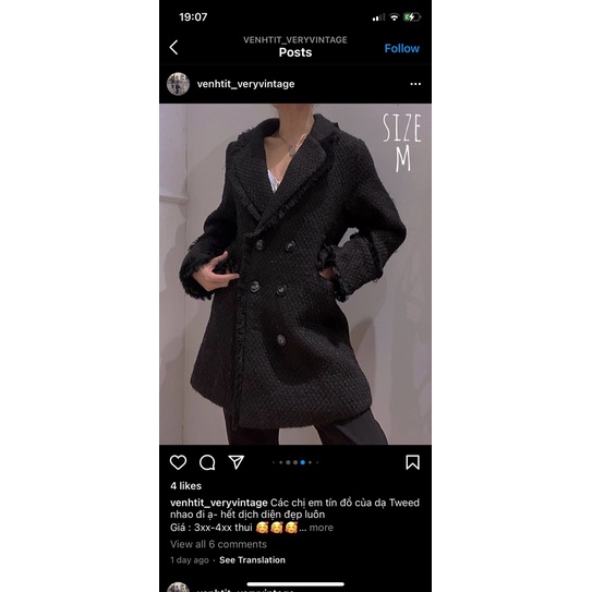 Thanh lí áo dạ tweed