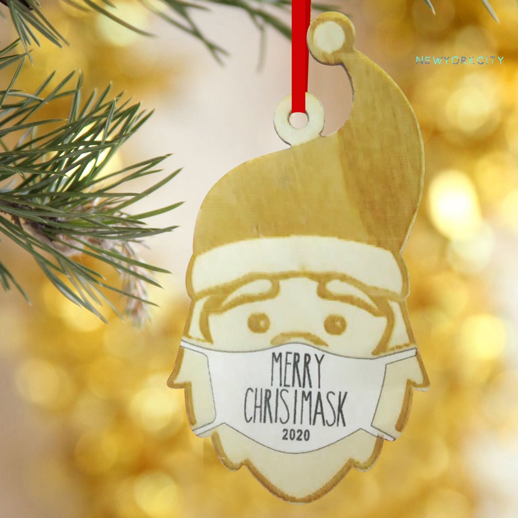 Phụ Kiện Treo Trang Trí Nhà Vệ Sinh Bằng Gỗ Họa Tiết Giáng Sinh 2020