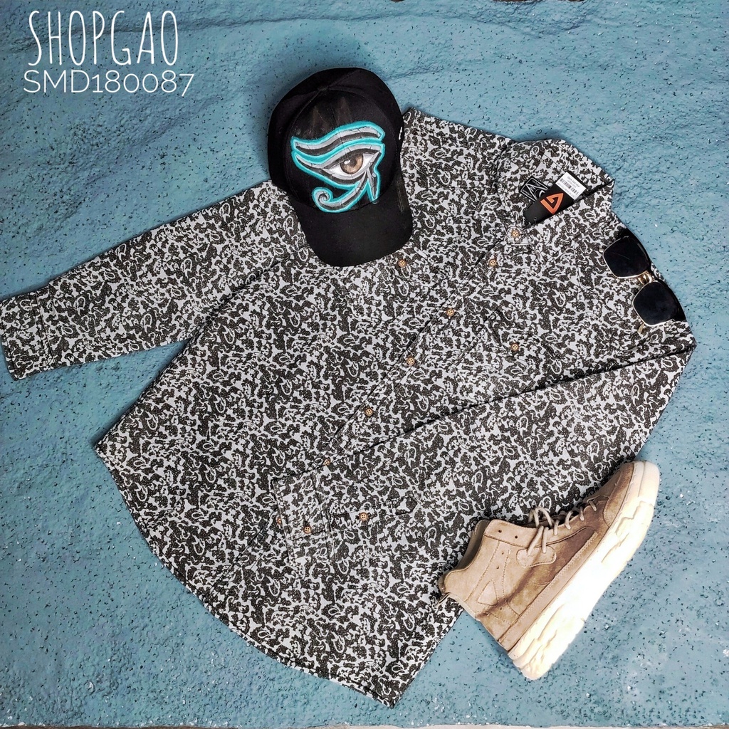 SHOPGAO - Áo Sơ Mi nam dài tay in họa tiết cá tính - chất kaki dày dặn siêu đẹp chuẩn form - hình thật 100%