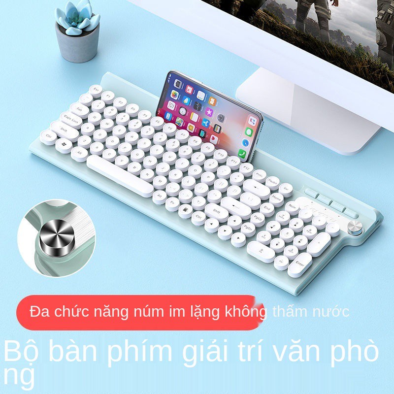 Bộ bàn phím và chuột Langtu máy tính xách tay chơi game bên ngoài cô gái dễ thương văn phòng đặc biệt gõ tĩnh | BigBuy360 - bigbuy360.vn